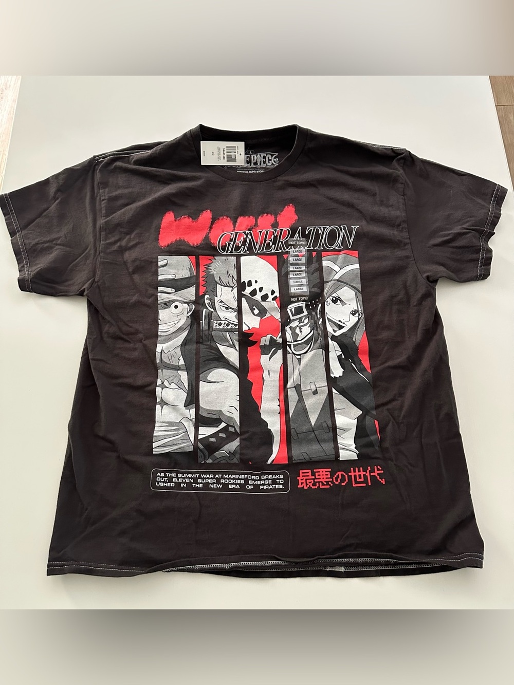 One Piece Worst Generation Panel Double-Sided T-Shirt